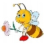 Наклейка "Пчела с цветком" купить за 450 грн nk 00078 в магазине "Умные  Дети"
